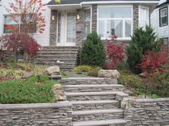 Cultured Stone Stairs and Retaining Walls