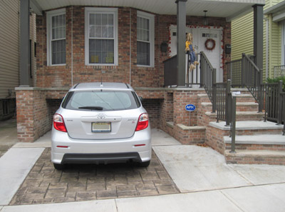 Carport with Stamped Concrete